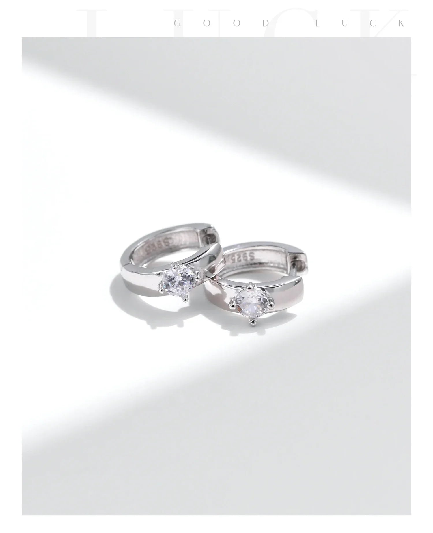Round Moissanite Ear Buckles Lab Diamond 925 Sterling Silver Engagement & Wedding Hoop Earrings for Women Jewelry Gifts
