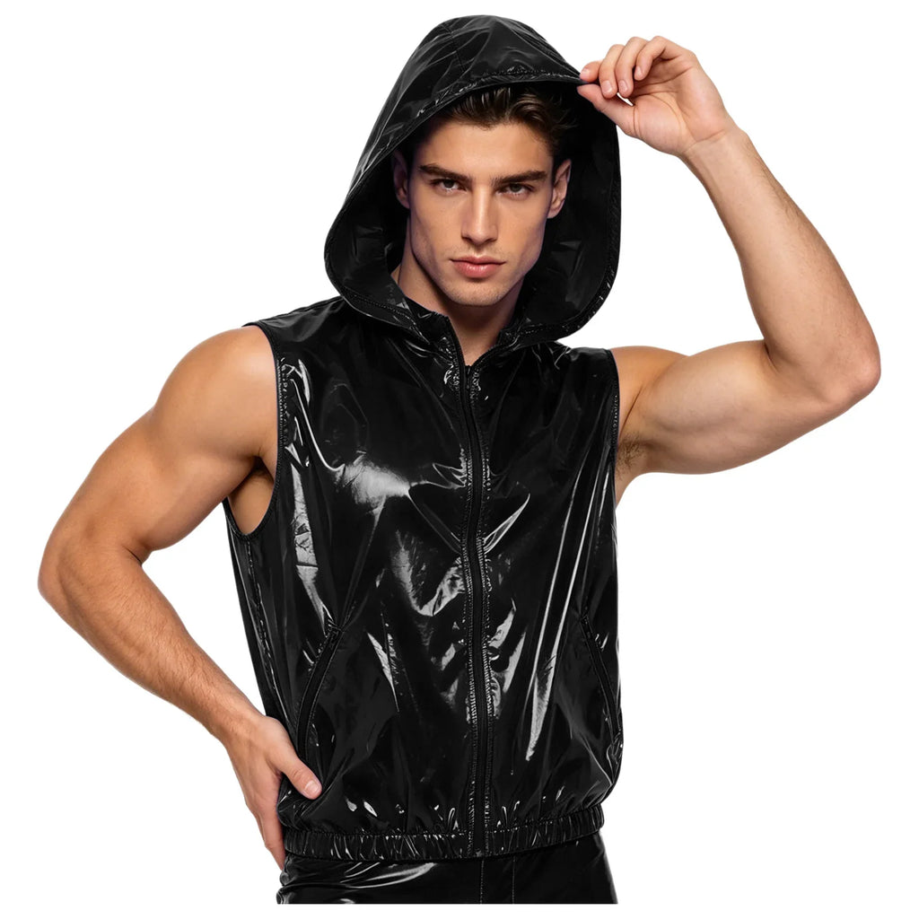 Mens Waterproof Hooded Jacket Tops Breathable Raincoat Waterproof Windproof Outdoor Biking Fishing Jacket Hood Outerwear