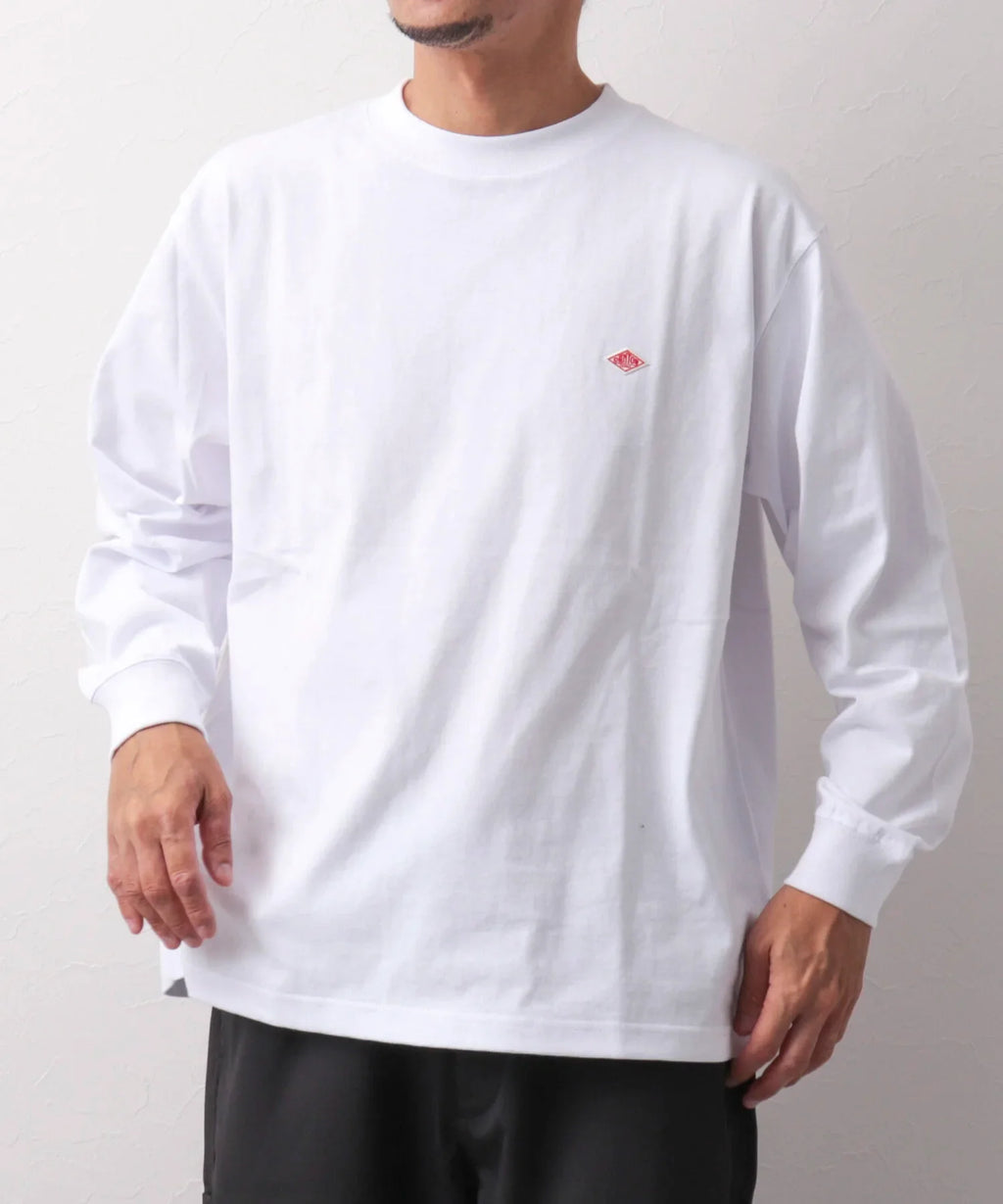 Spring Exported to Japan style Classic fashion Solid Simple Loose Long sleeve Cotton T-shirt Top Man Small Icon Embroidery Tees