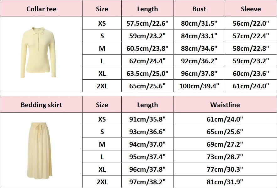 AP 2025 Spring and Summer Women Turn-down Collar Tee Soft Lady Cotton Blend Skirt Comfortable Casual
