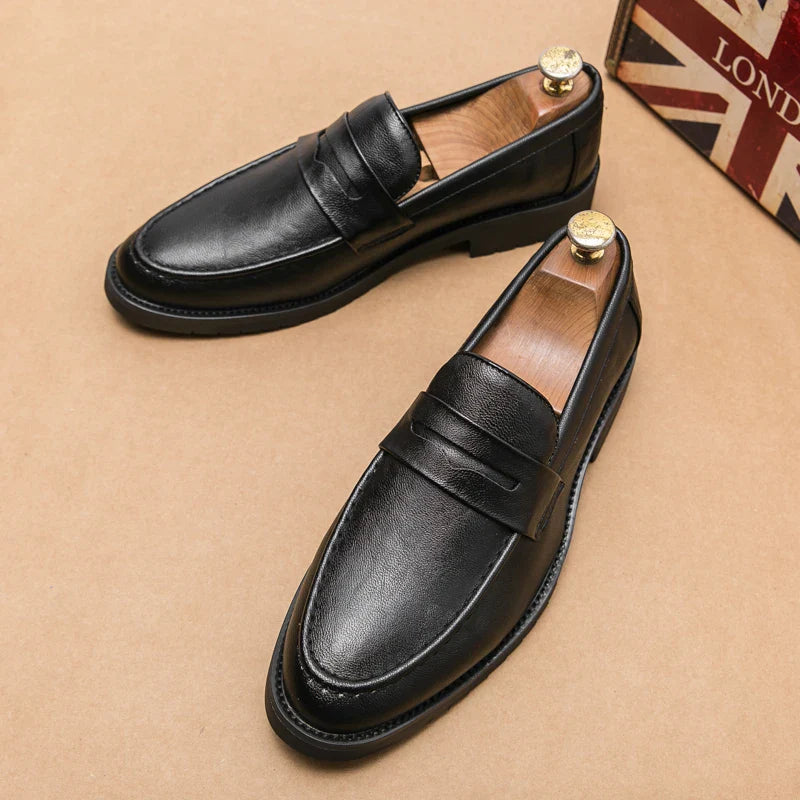 Black Men Loafers Soft Moccasins High Quality Spring Autumn Genuine Leather Shoes Men Business Office Dress Shoes Zapatos