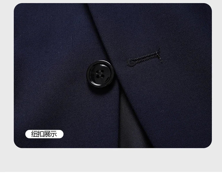 2026 Blazer New Men's Fashion Business Solid Color British Style Professional Work Groom Wedding Dress Best Man Blazer Jacket