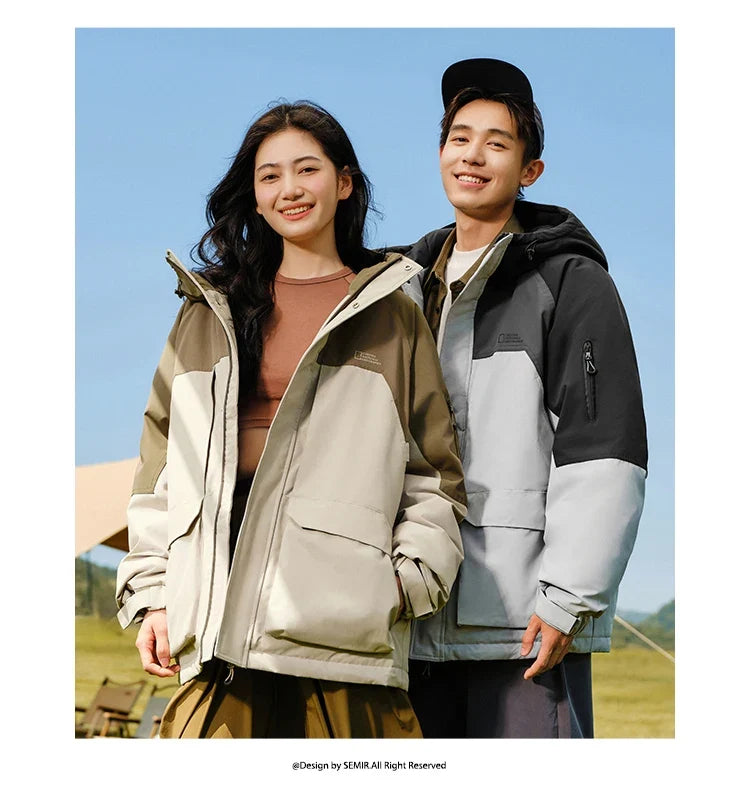 Down Jacket Men 2026 New Winter Couple Windproof Wear-Resistant and Warm Outdoor Contrasting Colors Outerwear