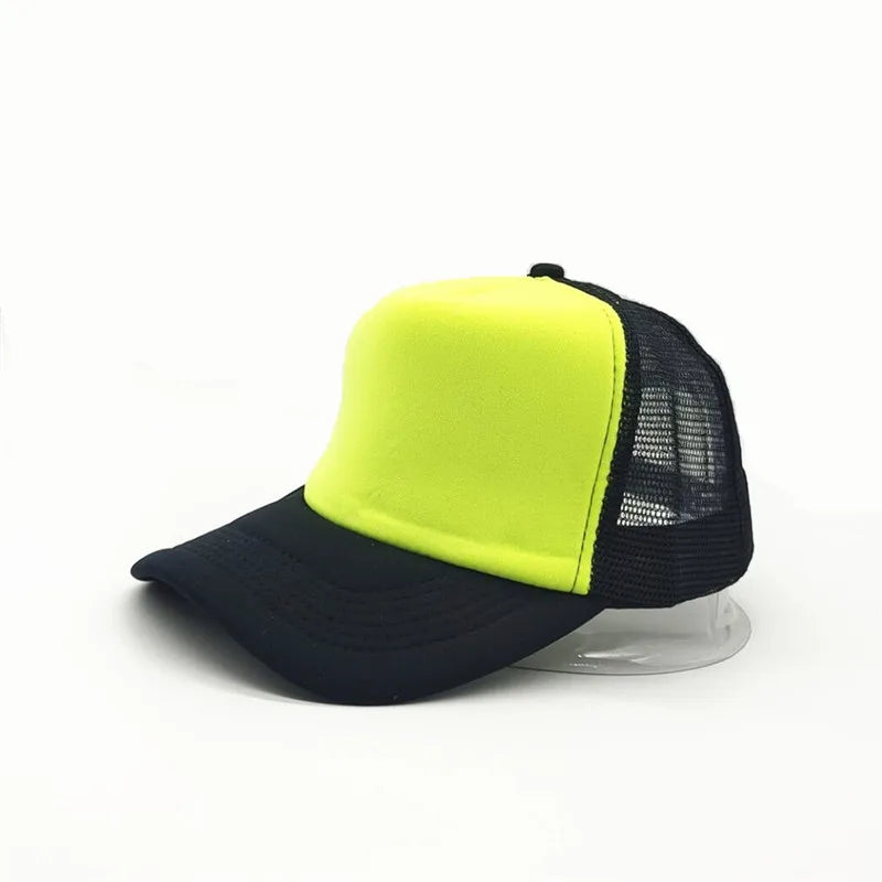 Unisex 5 Panel Trucker Hat For Adult Summer Net Baseball Cap Men