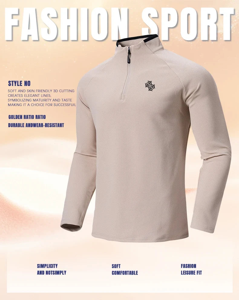 Autumn/Winter High Quality Men's/Women's Outdoor Sportswear Fashion Business Casual Breathable Long Sleeve T-Shirt Tops