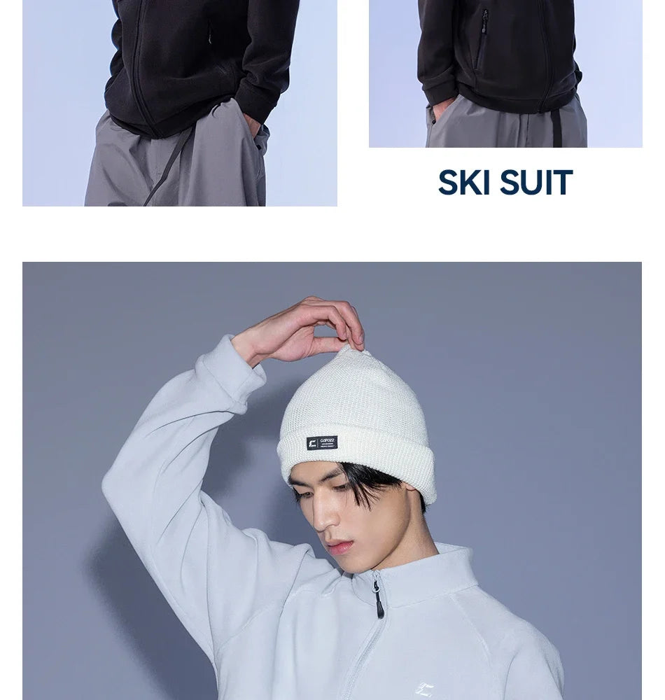 Winter Spring Warm Fleece Jacket Men Women Pure Color Sweatshirt Coats Outdoor Snow Ski Jacket Linner Female Adult