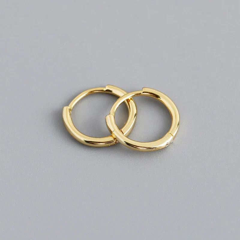 925 Sterling Silver Fashion Simple Huggies Ear Buckle Accessories Minimalist Charm Ear Hoop Earrings for Women Jewelry