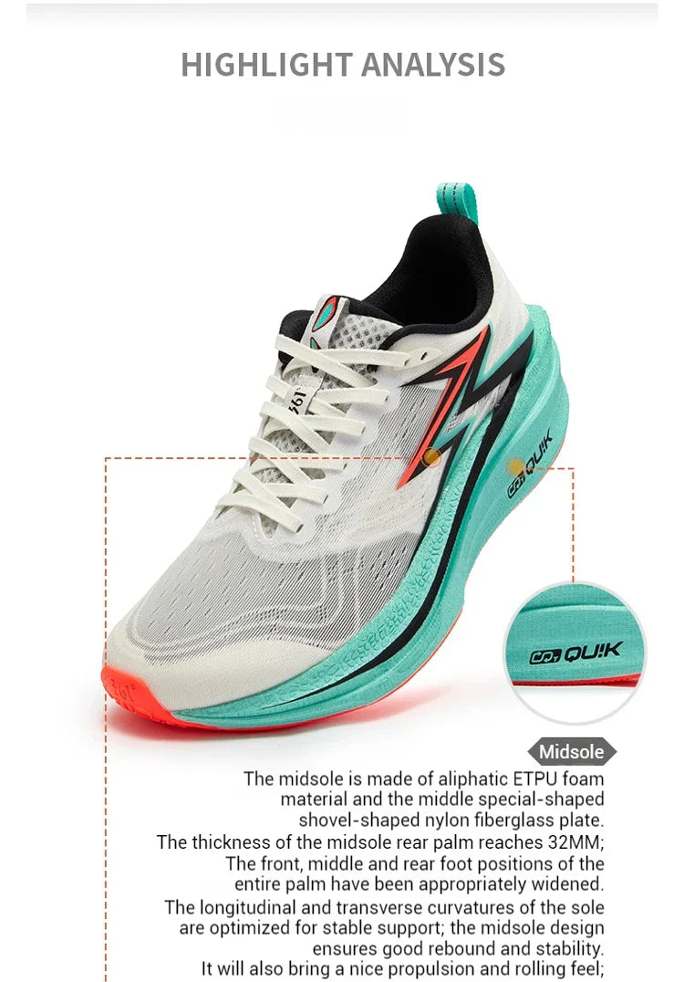 Degrees Flame 4.0 MIX Men Running Shoes Carbon Plate Racing Marathon Stable Rebound Wear-resistant Male Sneakers 672512204