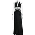 Sexy Deep V-neck Backless Lace Patchwork Satin Dresses for Women 2026 Summer Halter Sleeveless Long Maxi Party Evening Dress