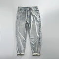 Summer Spring New Cotton Vintage Casual Jeans for Men Clothing Washed Soft Loose Straight Man Pants Baggy Jeans KK1056