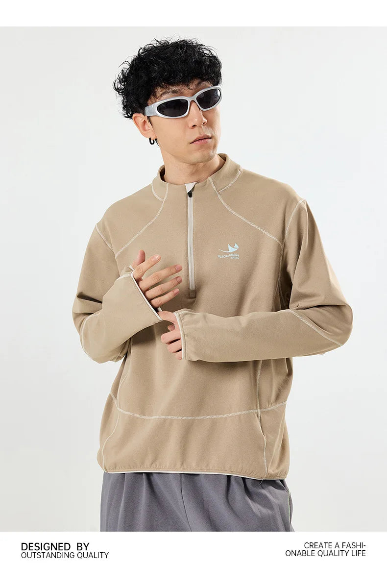 Retro Lightweight Quick-Dry Long-Sleeve Outdoor Top for Couples: Ideal for Running & Cycling
