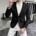 Plus Size 4XL-M Autumn Deerskin Velvet Jackets Blazer 6 Color Men Business Slim Blazers Hommes Casual Wedding Tuxedo Suit Coat