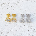 0.2ct - 2ct Sparkling Moissanite Earrings S925 Silver with White Yellow Gold Plated Wedding Party Studs Earring For Women