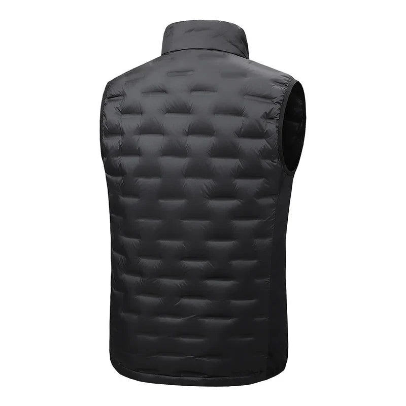 Winter Man White Duck Down Vest Men Waterproof Windproof Casual Sleeveless Vests Man Multi Pocket Warm Ultralight Waistcoat Coat