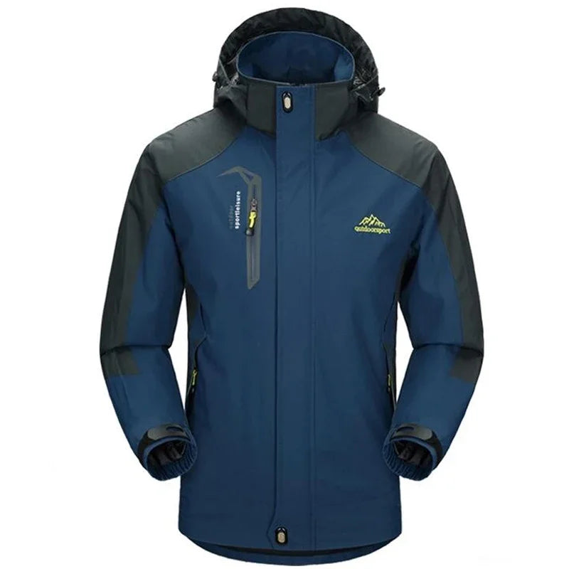 Outdoor Jacket Pants Sets Men Fleece Thermal Waterproof Windproof Hooded Jackets Hiking Military Trip Mountain Camping Clothes