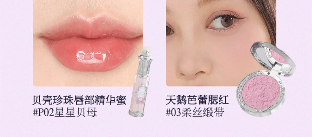 Gift Box Makeup Set Little Angel Full Box Lip Glaze Blusher Shell Jewelry Flower Know Birthday Gift Kit