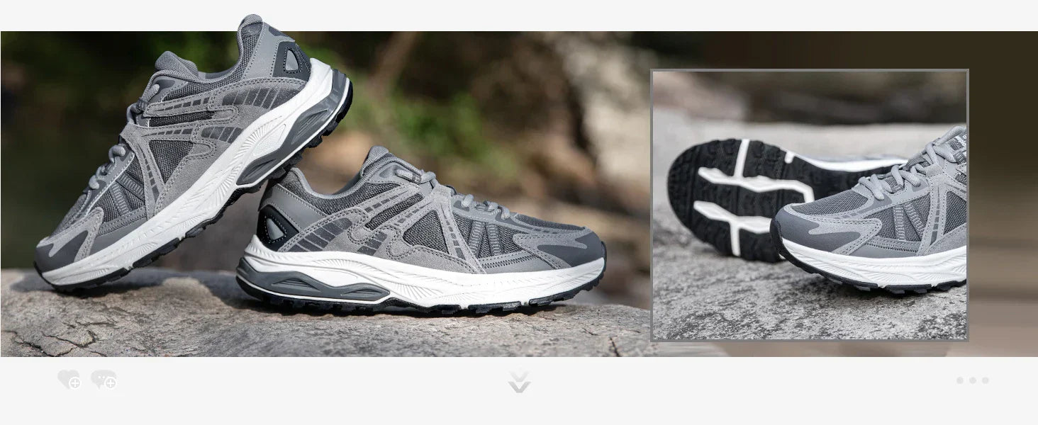 New Men Running Shoes Outdoor Casual Lightweight Breathable Sneakers Male Cushioning Non-Slip Vintage Sports Shoes