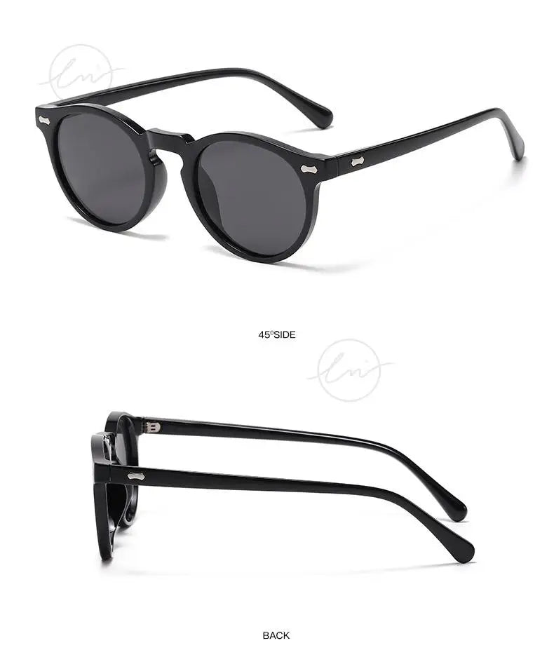 Retro Round Polarized Sunglasses Women Men Classic Leopard Frame Driving Shades Vintage Sun Glasses Unisex UV400 Gafas De Sol