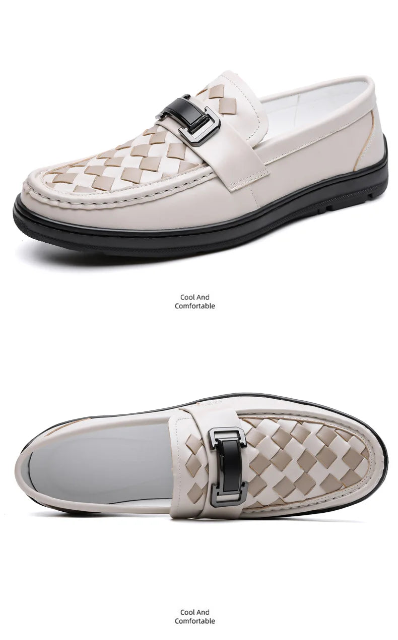 Soft Sole Loafers Shoes for Man Summer Autumn New Designer Leather Shoes Male Fashion Business Casual Luxury Shoe Man