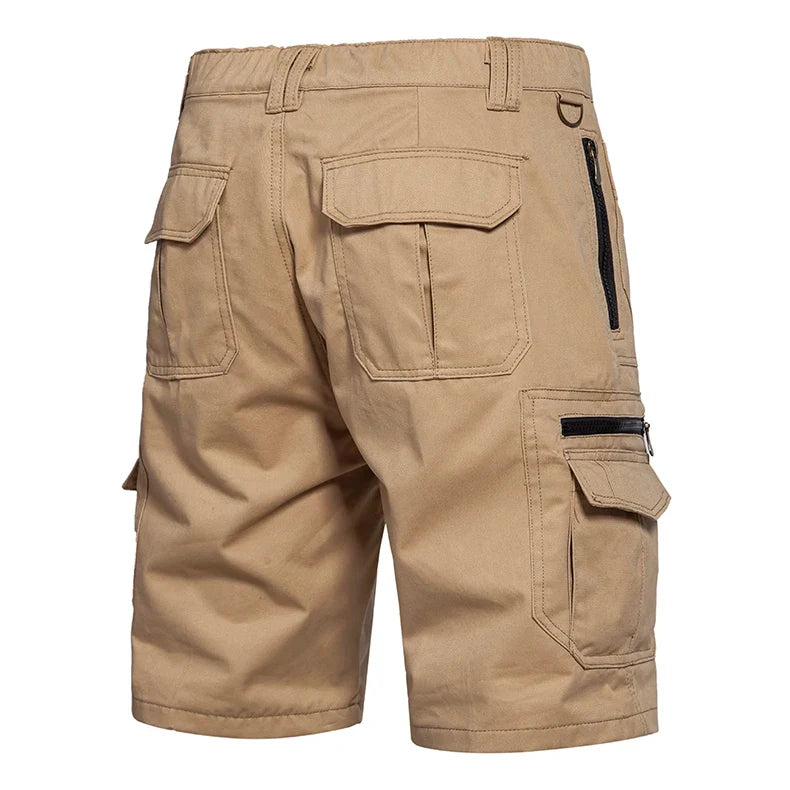 Men's Large Size Loose Casual Shorts Fashion Trendy Versatile Cotton Shorts Elastic Waist Summer Work Shorts