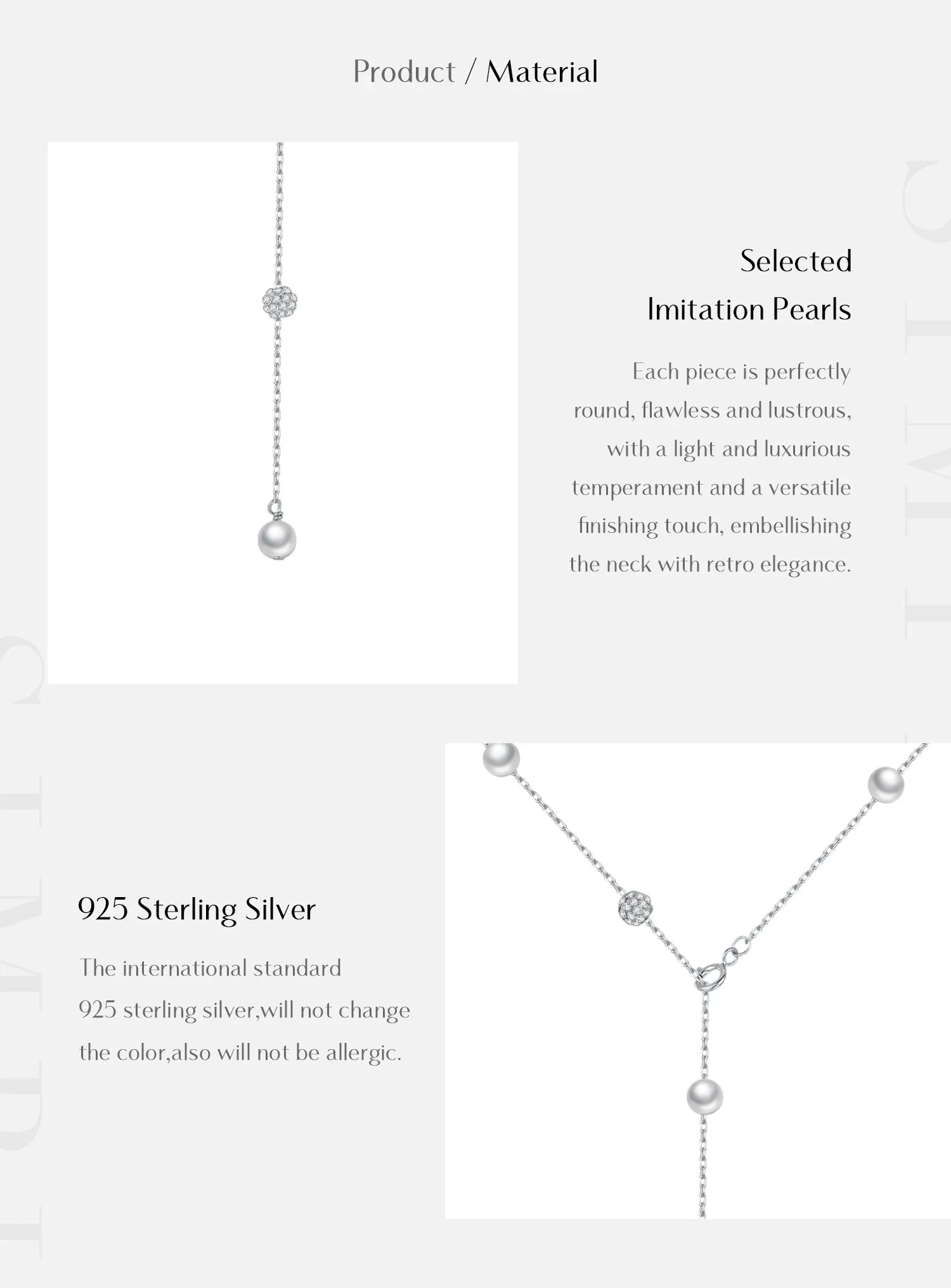 925 Sterling Silver Shambhala Sparkling Zirconia Ball Chain Luxury Shiny Y Shape Necklace For Women Fine Choker Jewelry