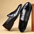 Social Shoe Male Leather Casual Round Toe Men's Formal Shoes Business Luxury Designer Clothing Office Party Gentleman 2025 Trend