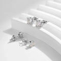 1.00Ct 2.00Ct Moissanite D Color Lab Diamond Stud Earrings For Women 925 Sterling Silver Basic Design Wedding Jewelry
