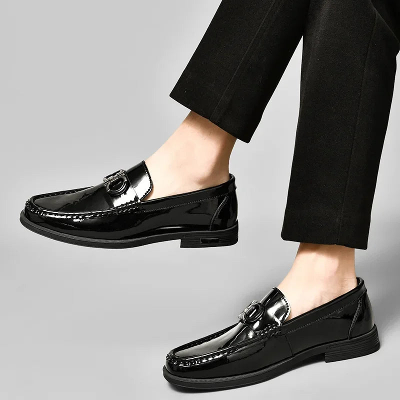 Fashionable Leather Men's Shoes – Casual Comfort Dress Footwear for Office & Events