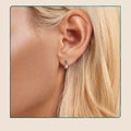White Gold Plated Moissanite Freshwater Pearl Earrings for Women, 925 Sterling Silver Elegant Stud Huggies Christmas Gift