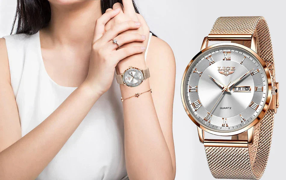 2024 New Watch Women Luxury Watches Ladies Creative Steel Women's Bracelet Watches Female Waterproof Clock Relogio Feminino