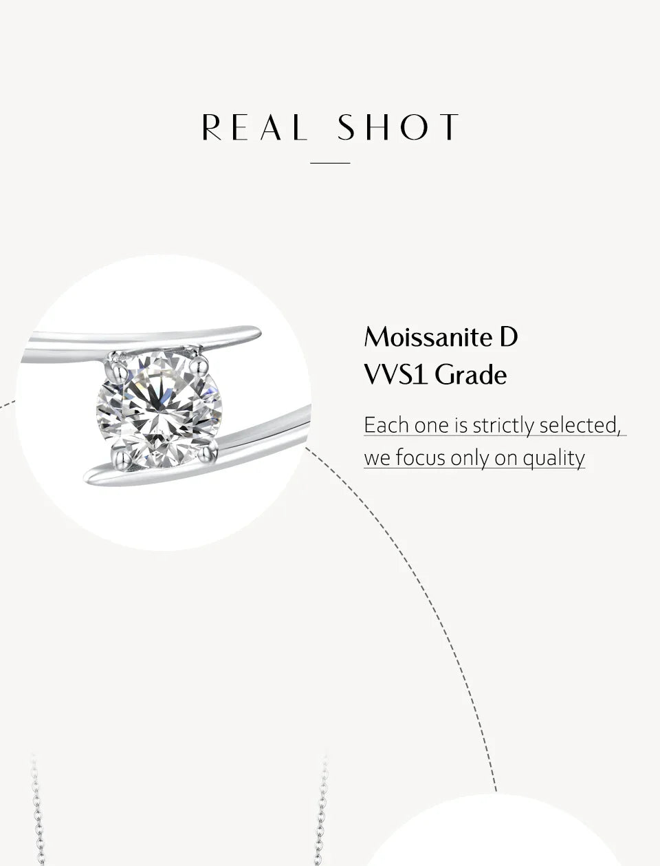 Luxury 5.0mm D Color Moissanite Necklace for Women Real 925 Sterling Silver Moissanite Diamond Wedding Anniversary Gift