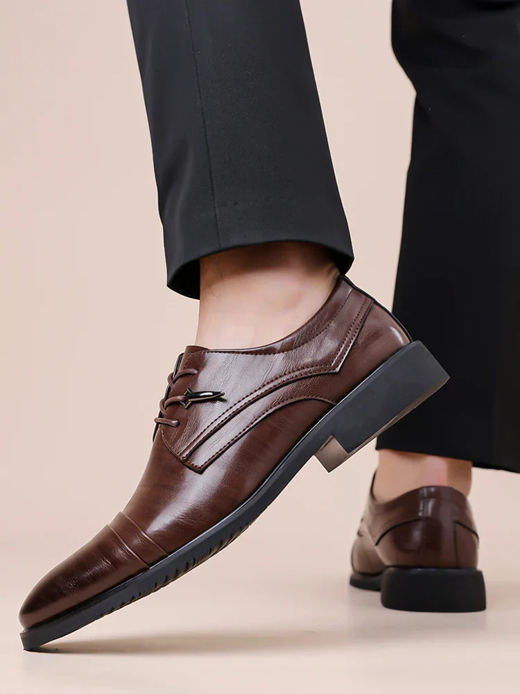 Fashion Business Dress Men Shoes Classic Leather Men's Formal Shoes Comfortable Slip On Dress Shoes Men Oxfords Size 47 48