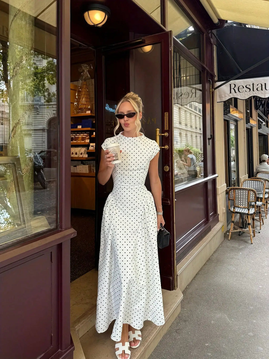Women New Long Dresses Summer Elegant Upgraded Version Casual Polka Dots Party Dress Graceful Holiday Casual Slim Female Dresses