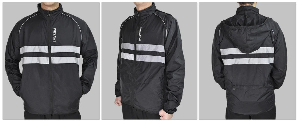 Ultralight Men's Cycling Windbreaker Reflective Jacket Windproof Water Resistant MTB Road Bicycle Long Jersey Wind Coat