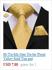 Vest for Men Gold Suit Vest Floral Waistcoat Summer Vest Tuxedo Paisley Tie Set Cufflinks for Wedding Business Hi-Tie WJ-0008