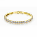 Stretch Rope Moissanite Tennis Bracelet for Women Man 2.5/3.mm Brilliant Cut 925 Sterling Silver Hand Chain Party Jewelry Gifts