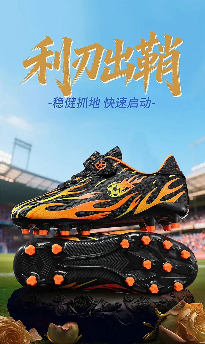 New Kids Professional Soccer Shoes Match Grass Ultralight Cleats Men Non-Slip Turf Football Boots Training Shoes Drop Shipping
