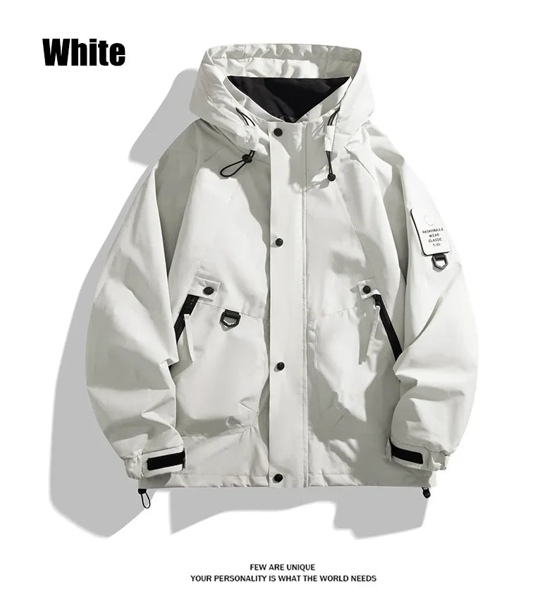 Men Women Waterproof Hiking Jacket Windproof Camping Windbreakers Oilproof Fishing Trekking Jacket Autumn Spring Sport Rain Coat