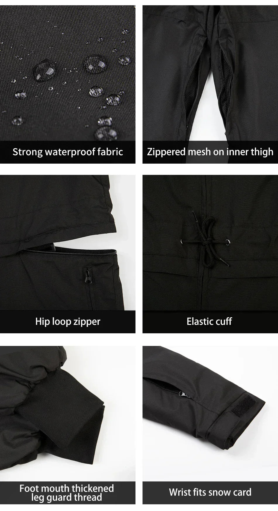 Thick Men Women One-Piece Ski Jumpsuit Outdoor Sports Snowboard Jacket Warm Jump Suit Waterproof Winter Clothes Overalls Hooded