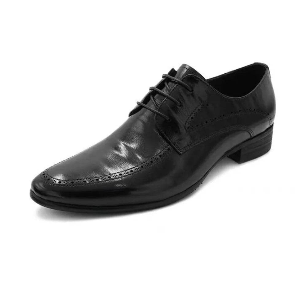Spring Autumn New Pointed Leather Shoes for Men Solid Color Business Casual Shoes Male Fashion Designer Dress Shoe Man