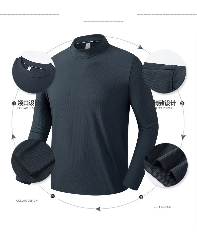 High Quality Outdoor Running Leisure Hiking Training Fitness Room Autumn Long Sleeve Sports Base Shirt Quick Drying T-Shirt