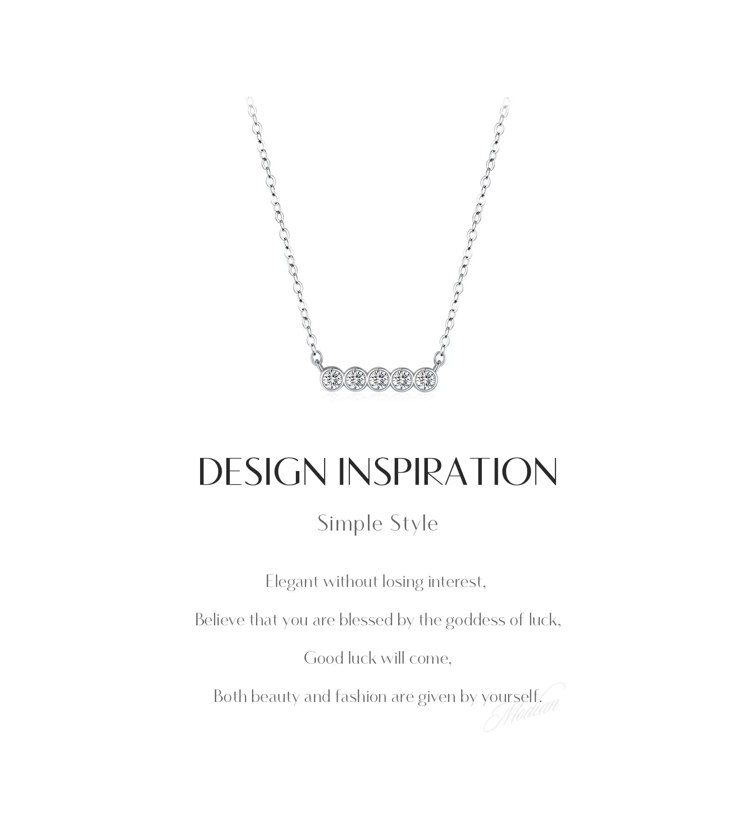 D Color Moissanite 925 Sterling Silver Stackable Pendant Necklaces Lab Diamond Link Chain Jewelry For Women Luxury Gift