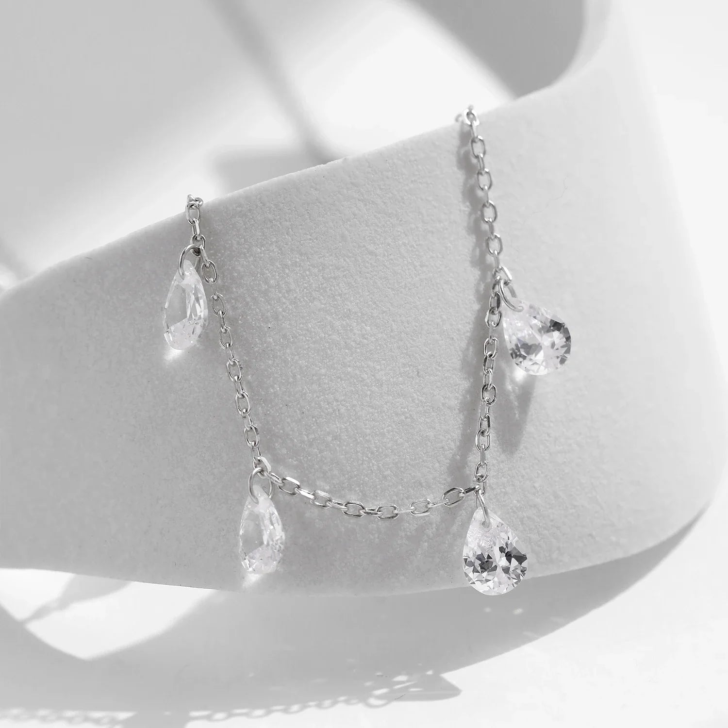 925 Sterling Silver Stackable Clavicle Chokers Necklace Sparkling Zircon Neck Chain for Women Fine Jewelry