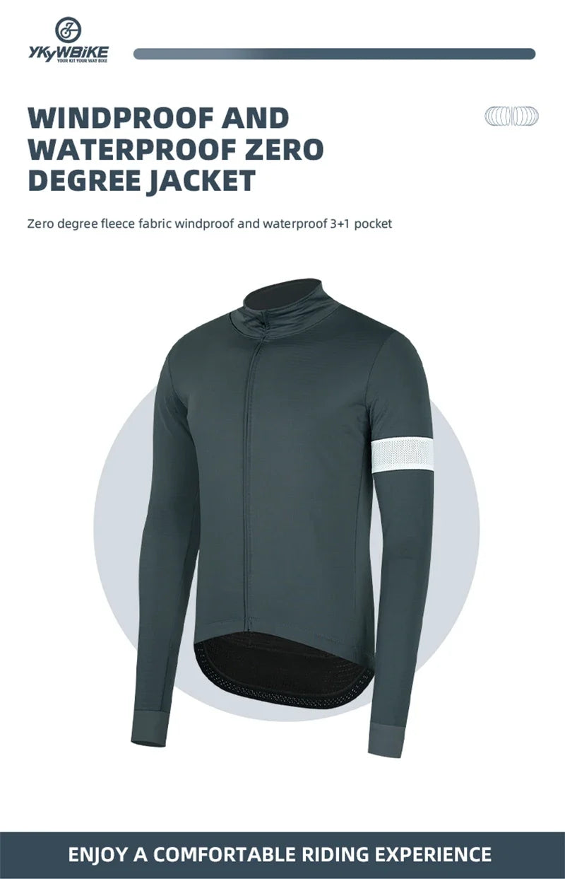 Winter Cycling Jacket Outdoor Warm Fleece Coat Thermal Bike Jacket Mtb Bicycle Jersey Weatherproof Windbreaker 5 color