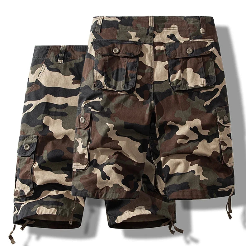 Men's Short Pants Cotton Cargo Shorts Tactical Breeches Casual Sports Man Hiking Fishing Streetwear