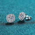 925 Sterling Silver Moissanite Stud Earrings 1-2 ct D VVS1 Lab Diamond with GRA Fine Jewelry Earring For Women