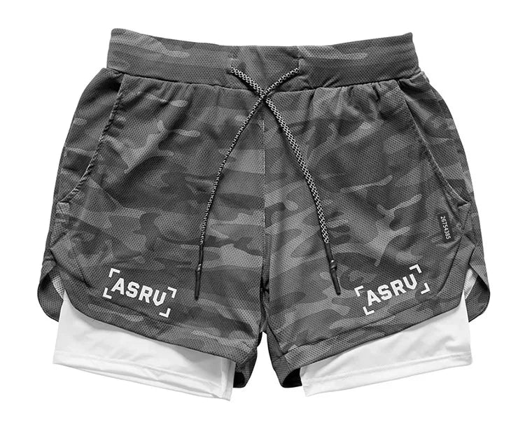 Men's Summer Quick Dry Running 2 in 1 Shorts Sports Jogger Short Pants Male Gym Fitness Workout Sweatpants Plus Size M-5XL