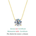 1-6CT Brilliant cut Moissanite Necklace for Women Solitaire Pendant Luxury Female Neck Chain 925 Sterling Silver 100%