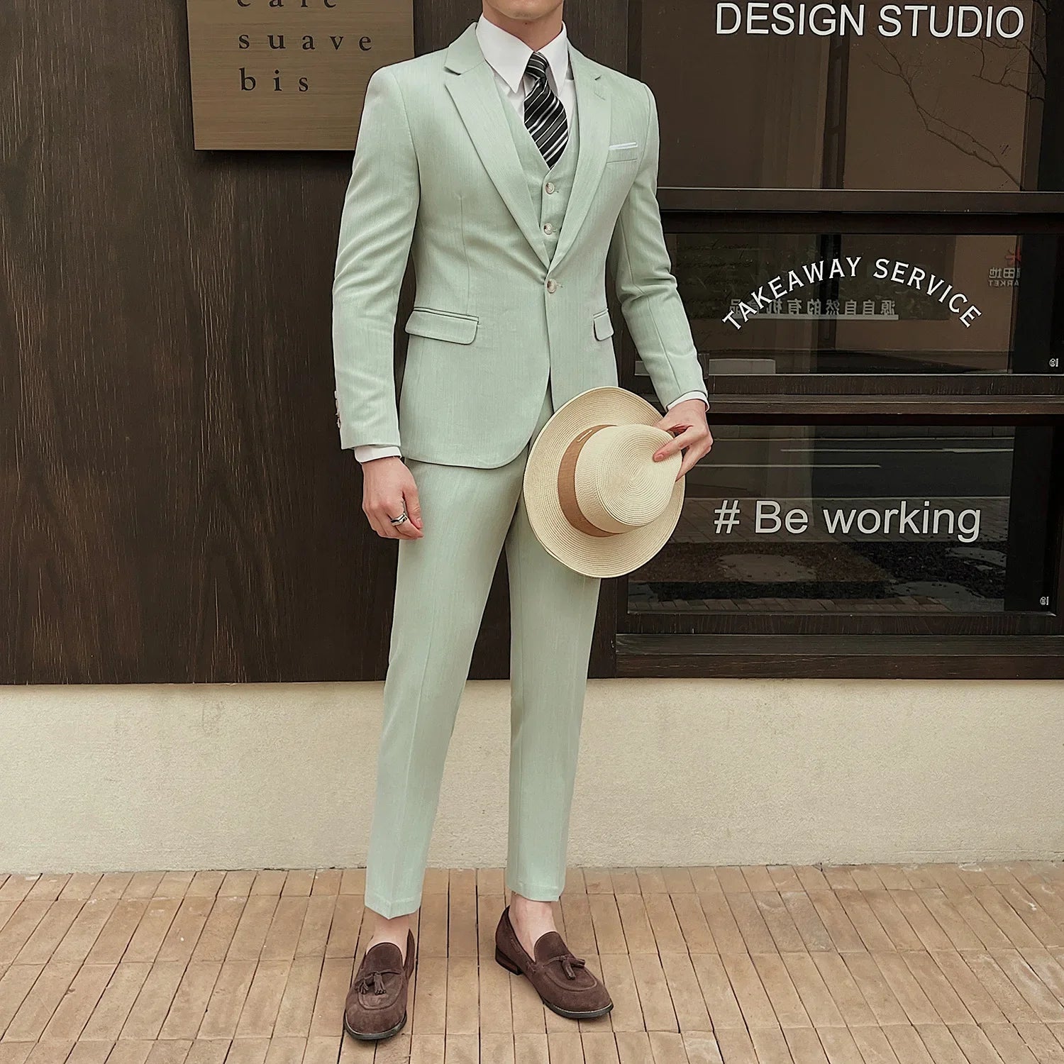 New High-quality Men's Three-Piece Suit Set