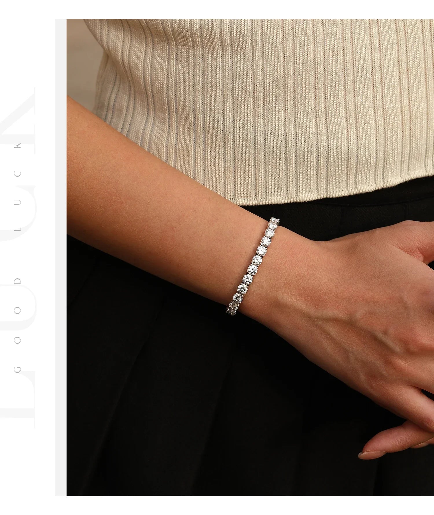D VVS1 Moissanite Tennis Bracelet 925 Sterling Silver Single Row Classic with Box Bracelets for Women Man Fine Jewelry